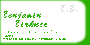 benjamin birkner business card